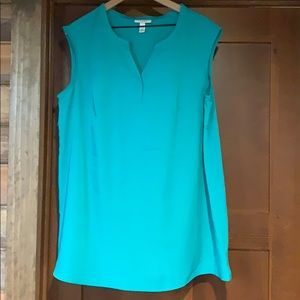 Teal maternity blouse